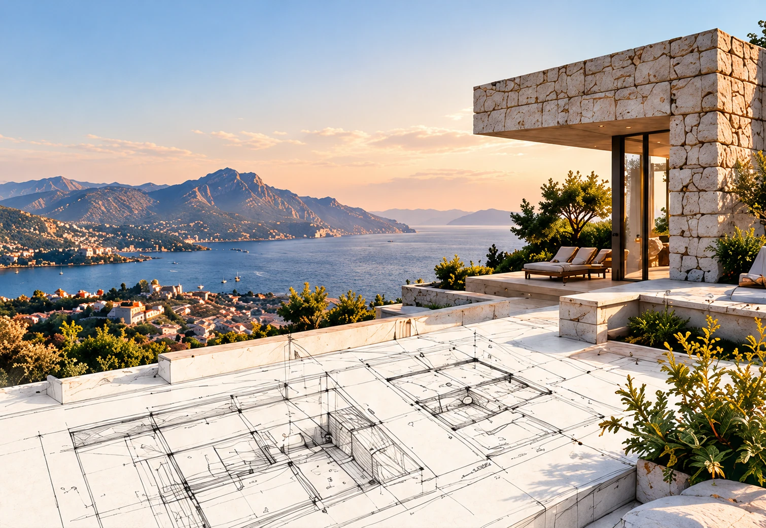 Dal disegno architettonico alla villa affacciata sulla costa