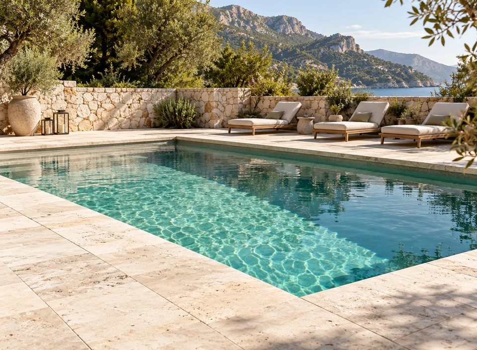 Illustrazione architettonica: Esterni e piscine